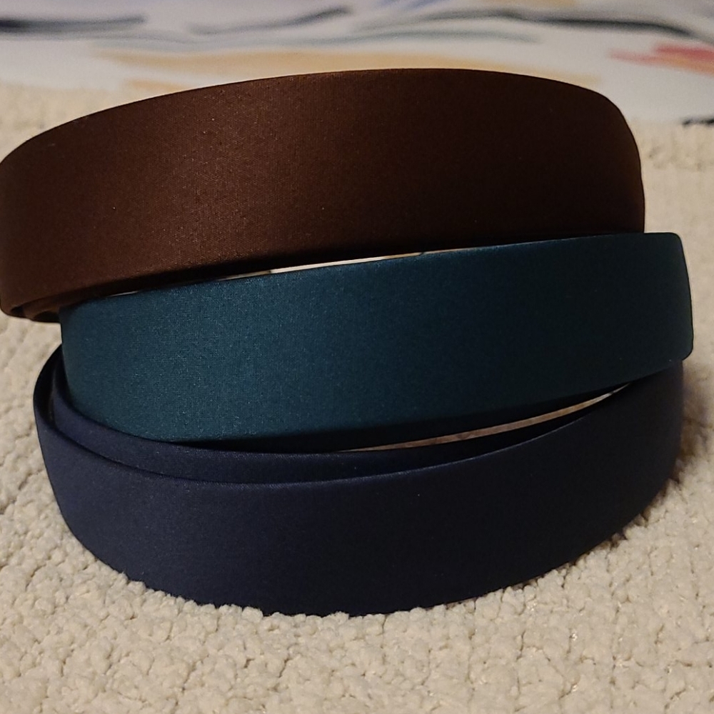 HEADBANDS: Satin covered suede lined headbands - Picture 2 of 6